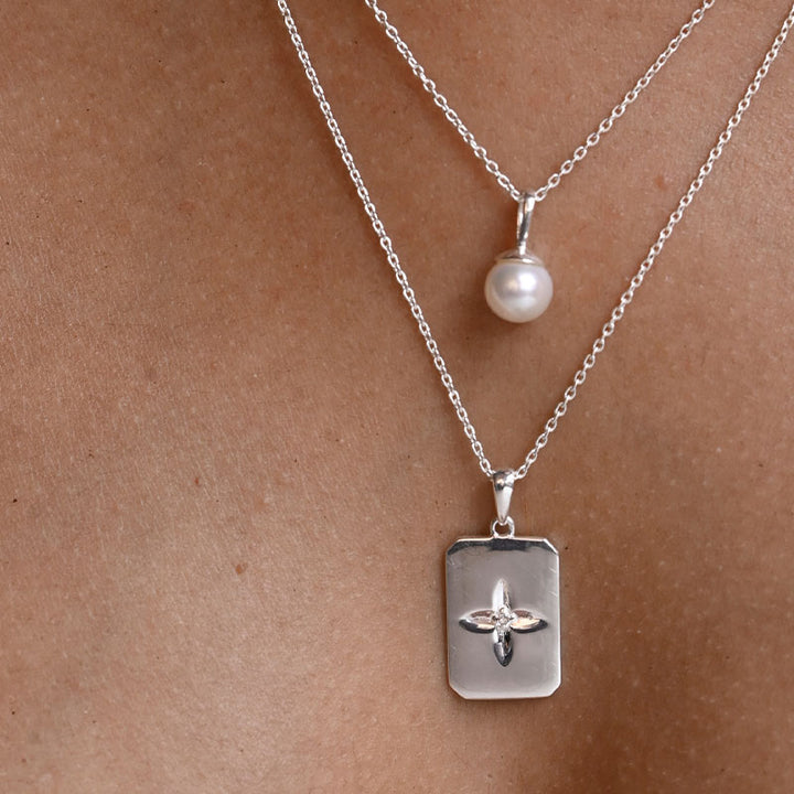 DESERT FLOWER RECTANGLE NECKLACE