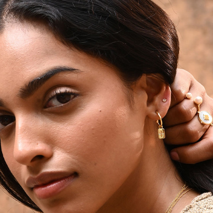 DESERT FLOWER RECTANGLE HOOPS