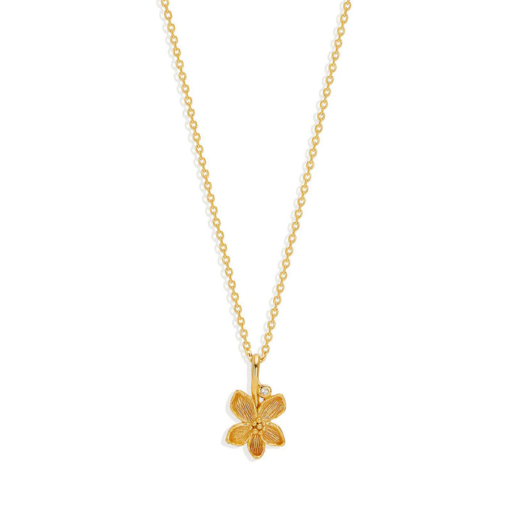 VIOLET FEBRUARY BIRTH FLOWER NECKLACE