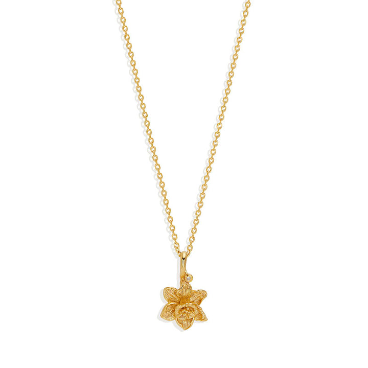 DAFFODIL MARCH BIRTH FLOWER NECKLACE