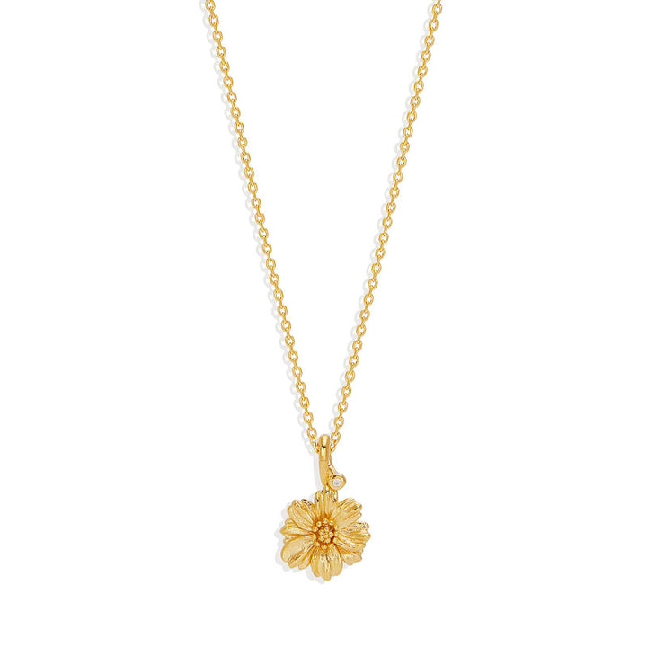 COSMOS OCTOBER BIRTH FLOWER NECKLACE