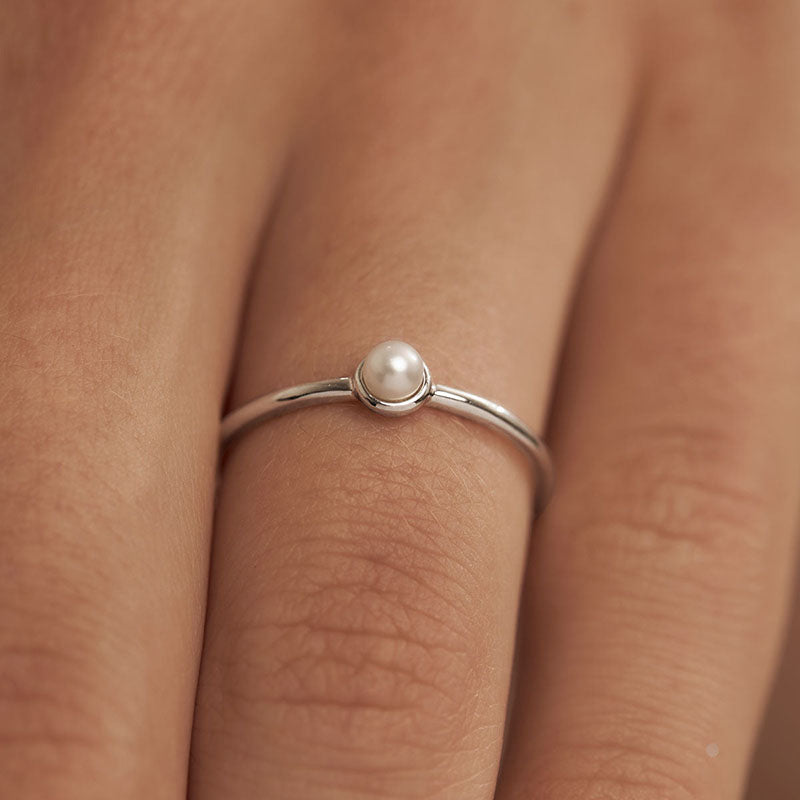DELICATE PEARL RING – SILVERSHOP - Main Image