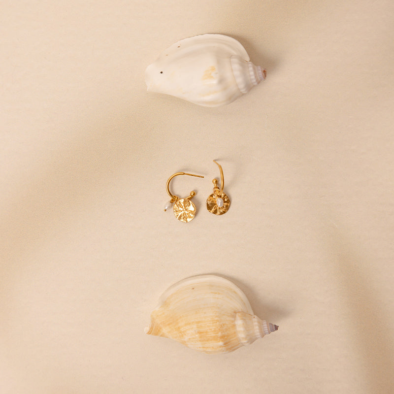 SAND DOLLAR HOOP EARRINGS