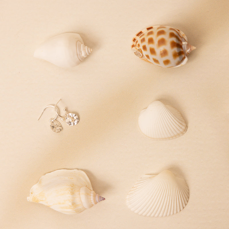 SAND DOLLAR HOOP EARRINGS