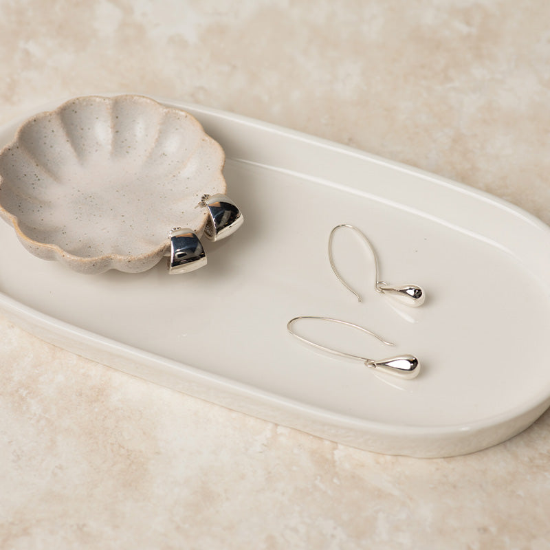 LONG TEAR DROP HOOK EARRINGS