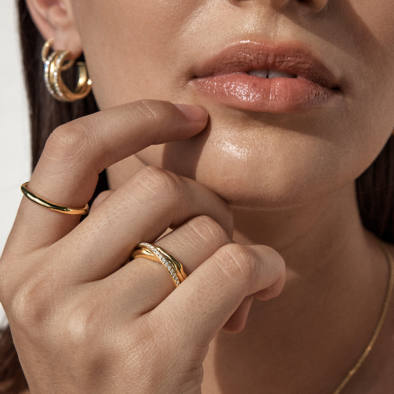 Entwined Hearts Statement Ring