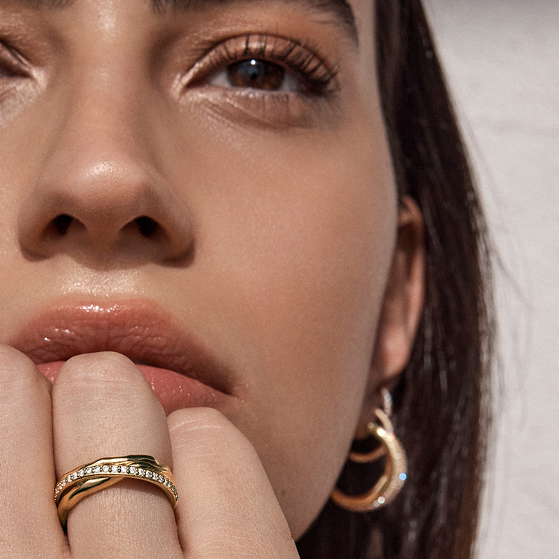 Entwined Hearts Statement Ring