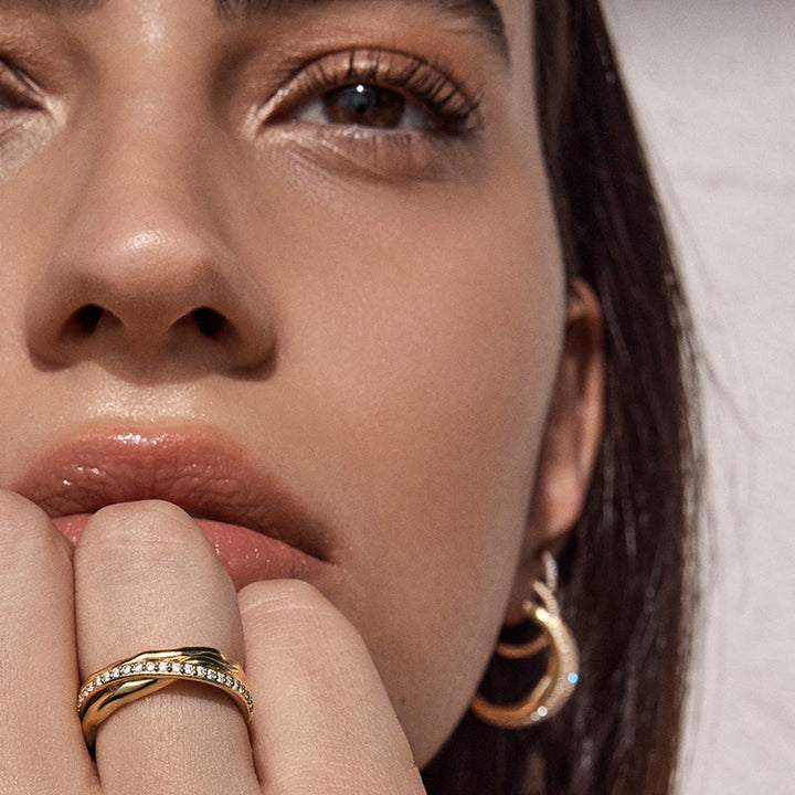 Entwined Hearts Statement Ring