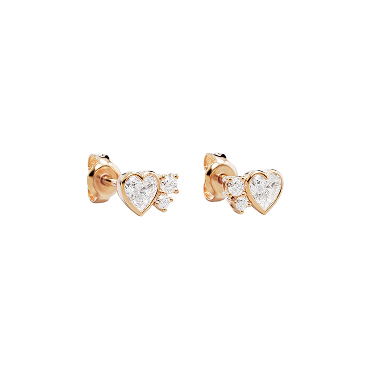 DREAM LOVER HEART STUD EARRINGS