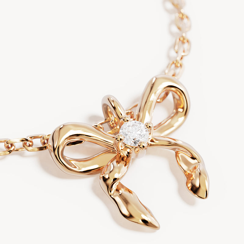 FOREVER MORE BOW NECKLACE