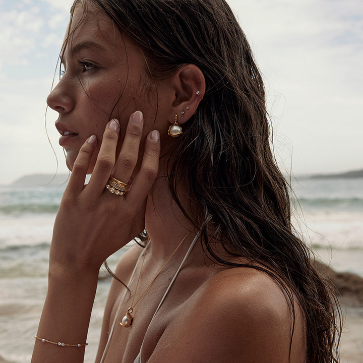 A PLACE TO DREAM PEARL DROP EARRINGS