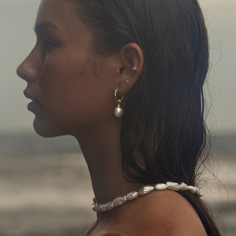 WHISPERS OF TRANQUILLITY PEARL HOOPS