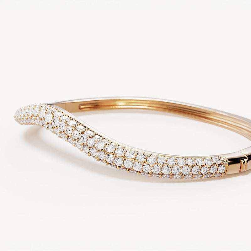 Pave Wave Bangle