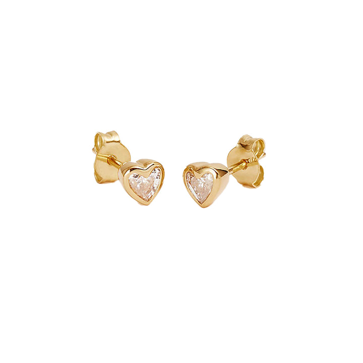 Radiant Heart Stud Earrings