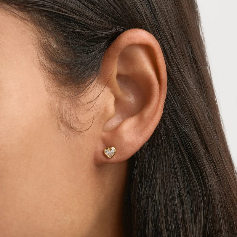 Radiant Heart Stud Earrings