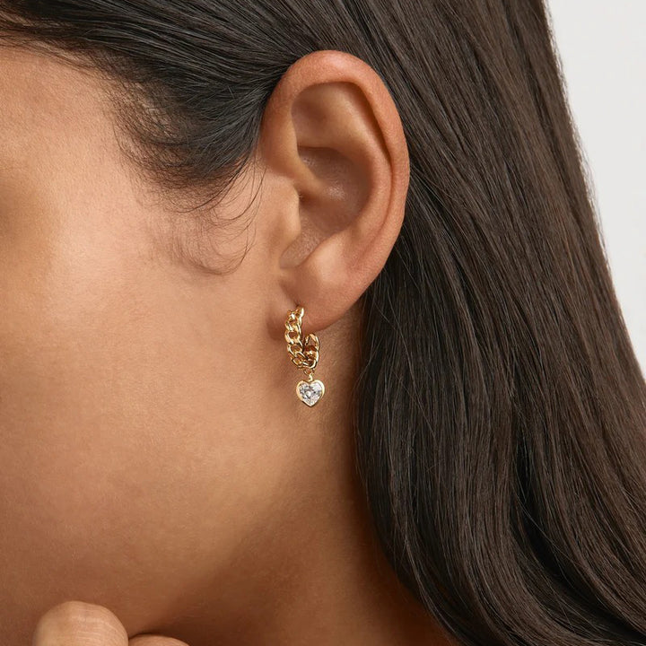 Radiant Heart Curb Hoops