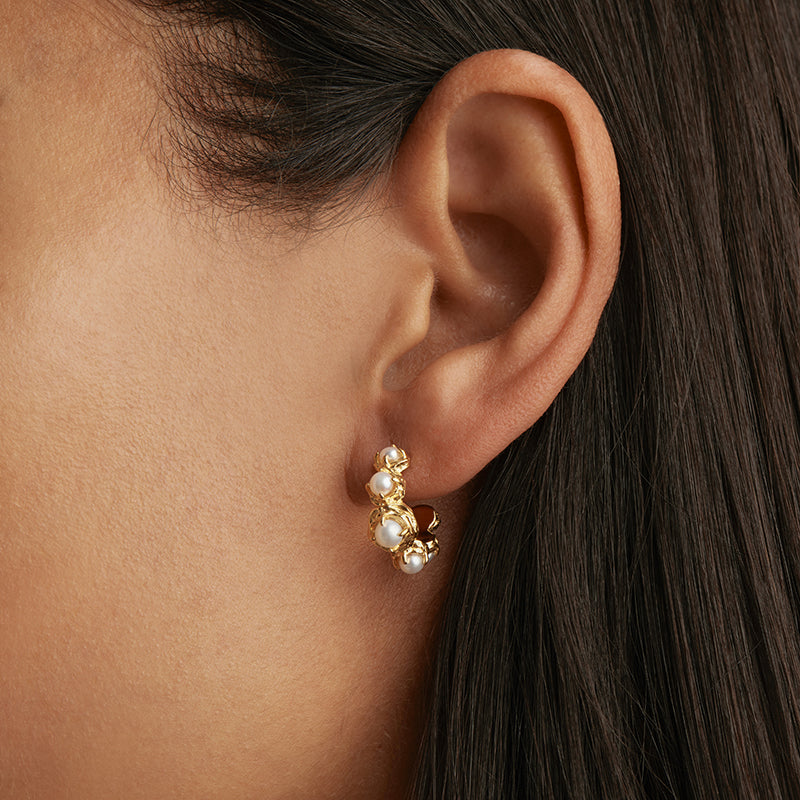 PEACE WITHIN PEARL HOOPS