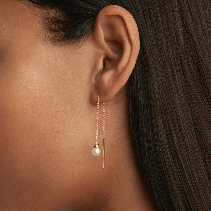 WHISPERS OF TRANQUILLITY PEARL THREAD EARRINGS