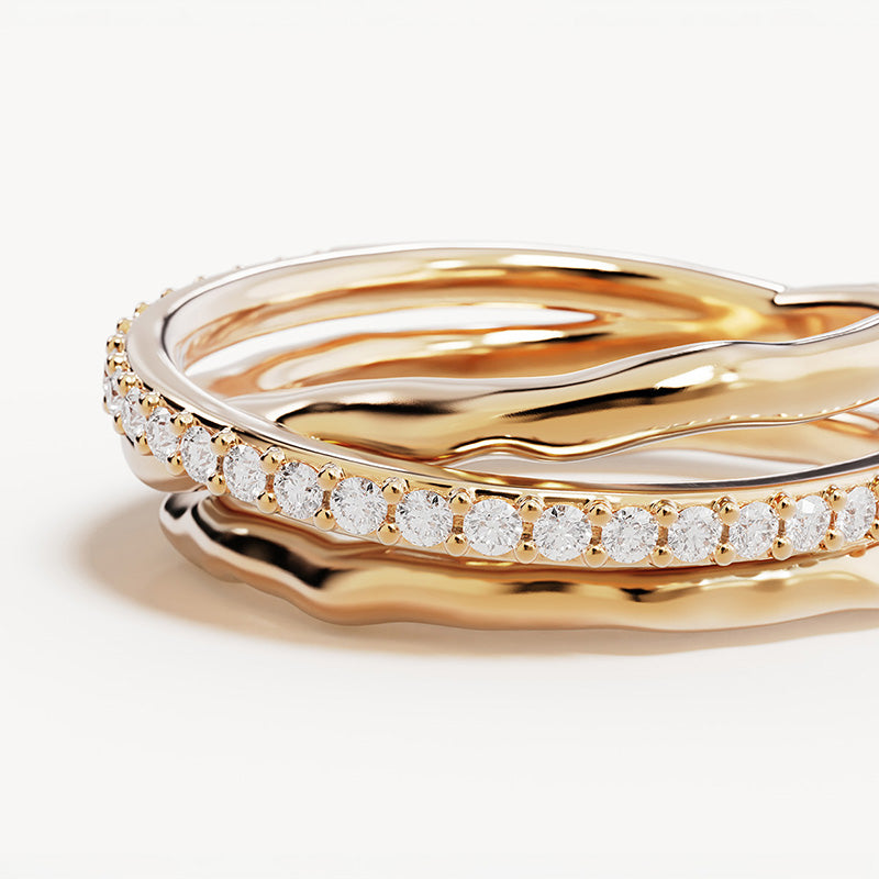 Entwined Hearts Statement Ring