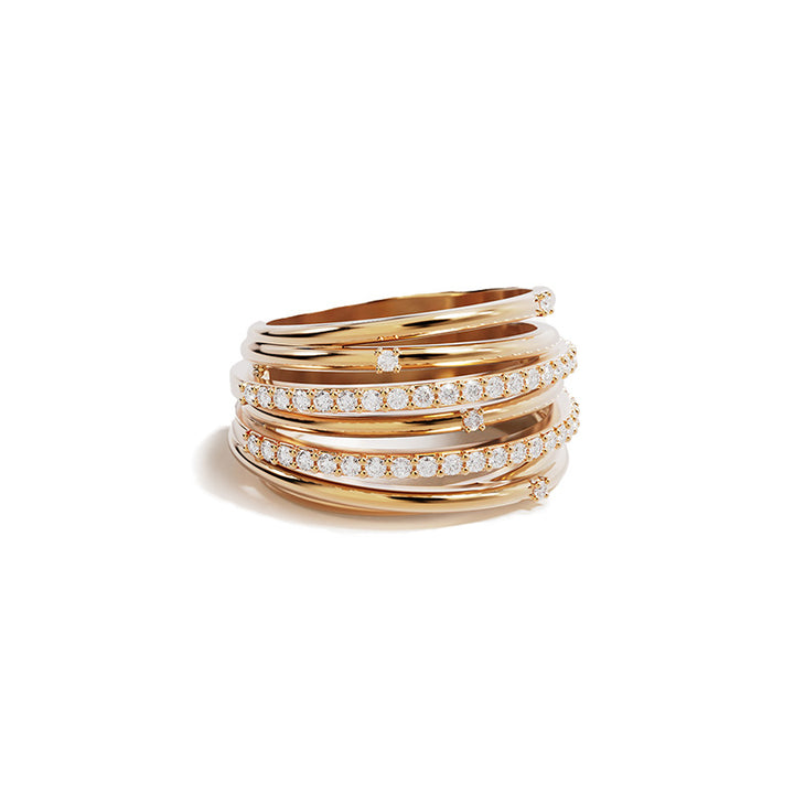 Crystal Intertwined Ring