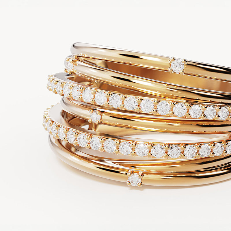 Crystal Intertwined Ring