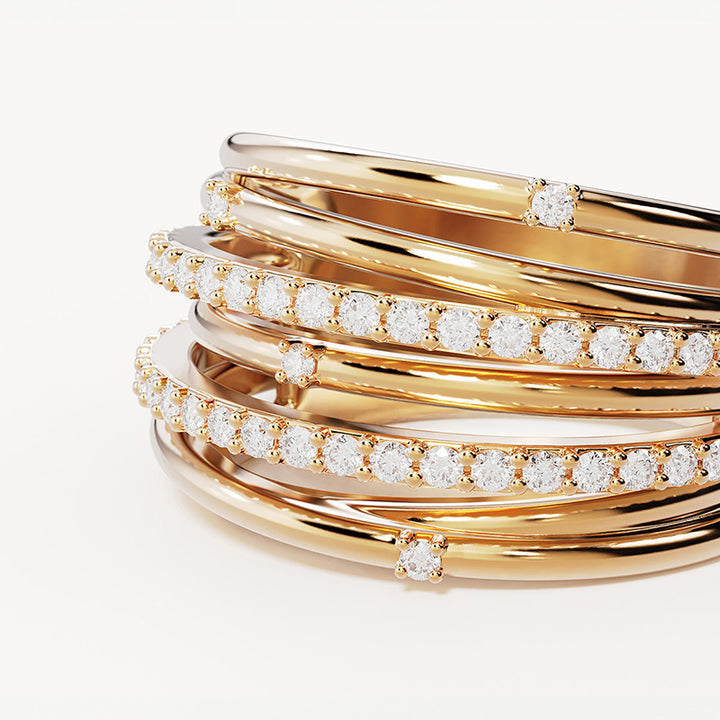 Crystal Intertwined Ring