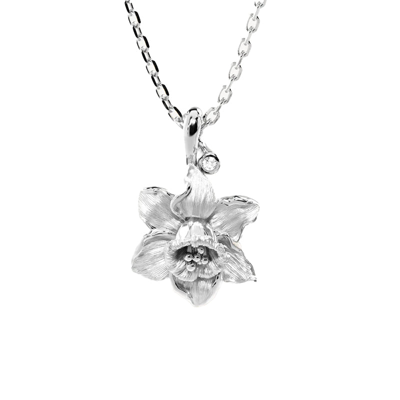 DAFFODIL MARCH BIRTH FLOWER NECKLACE