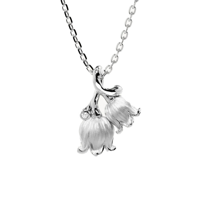 LILY OF THE VALLEY MAY BIRTH FLOWER NECKLACE