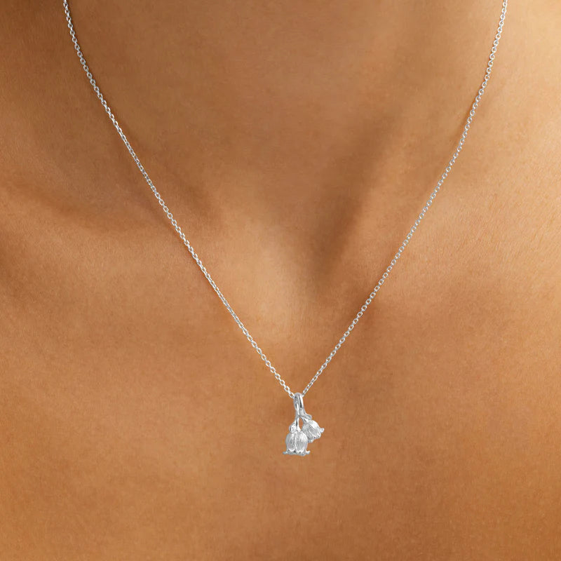 LILY OF THE VALLEY MAY BIRTH FLOWER NECKLACE