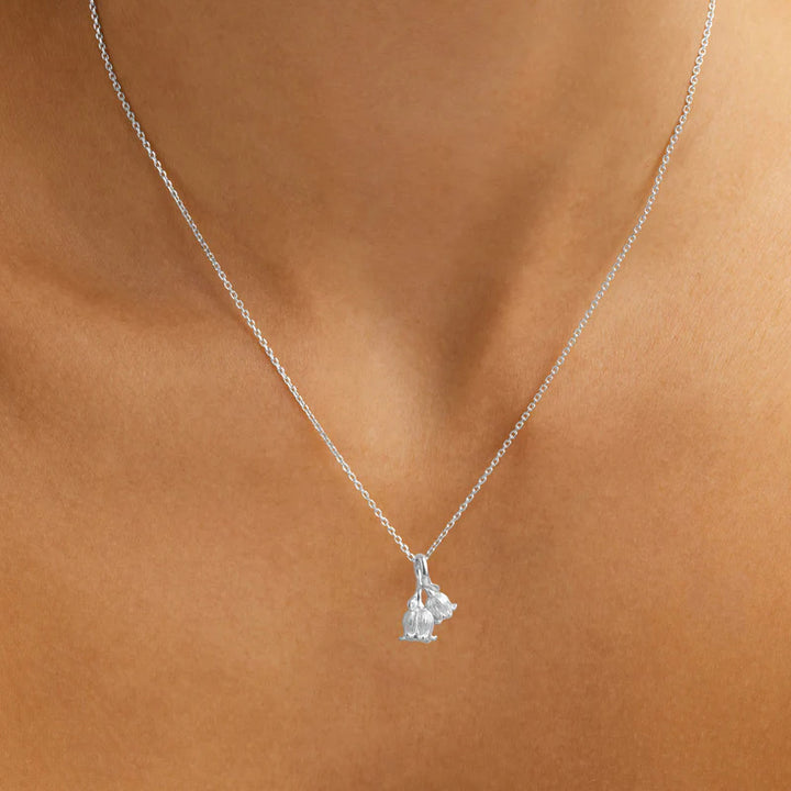 LILY OF THE VALLEY MAY BIRTH FLOWER NECKLACE