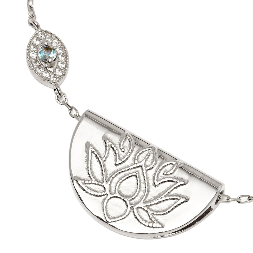 EYE OF PEACE LOTUS NECKLACE