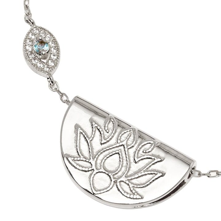 EYE OF PEACE LOTUS NECKLACE
