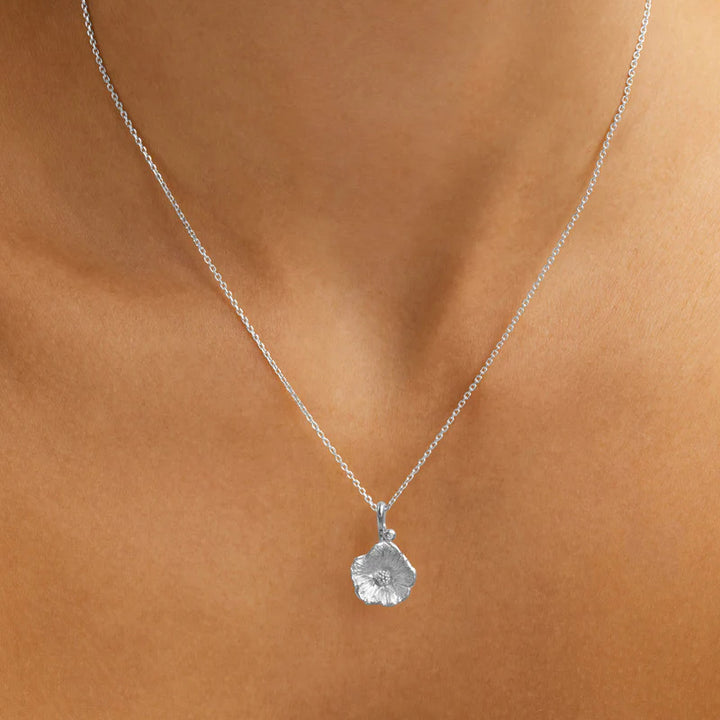 MORNING GLORY SEPTEMBER BIRTH FLOWER NECKLACE