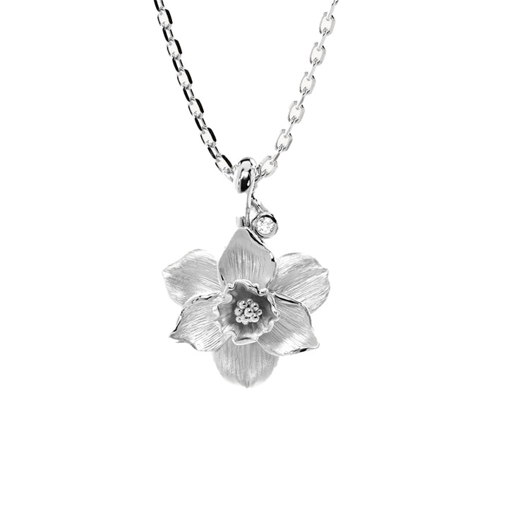 NARCISSUS DECEMBER BIRTH FLOWER NECKLACE
