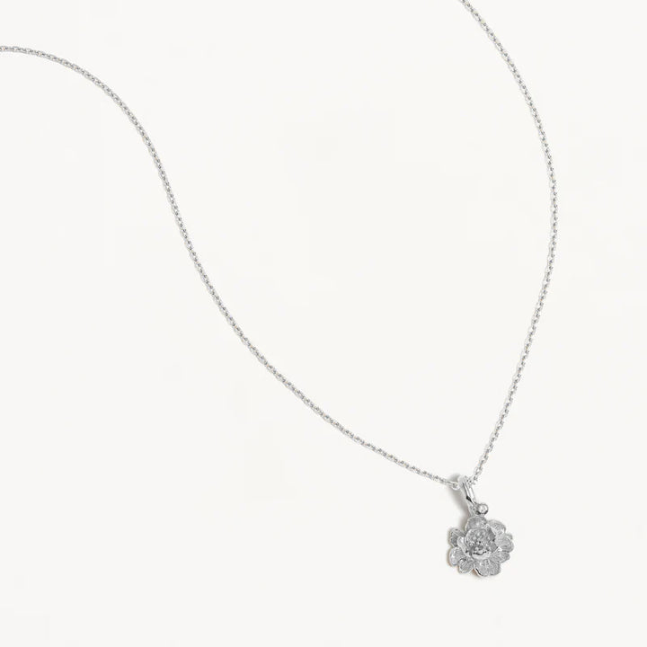 PEONY NOVEMBER BIRTH FLOWER NECKLACE