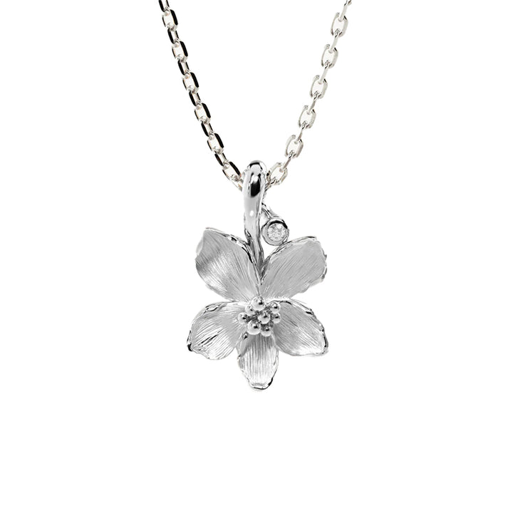 VIOLET FEBRUARY BIRTH FLOWER NECKLACE