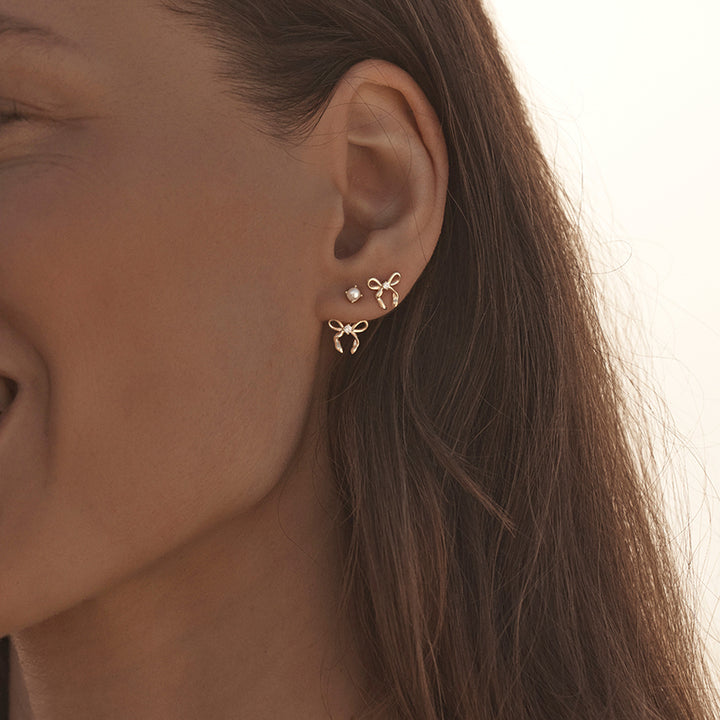 FOREVER MORE BOW STUD EARRINGS