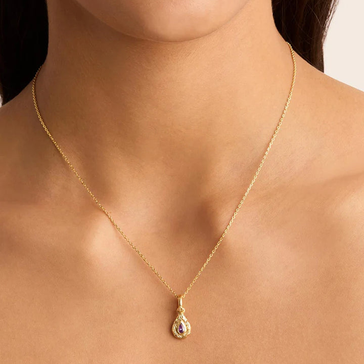 WITH LOVE BIRTHSTONE ANNEX LINK PENDANT - FEBRUARY