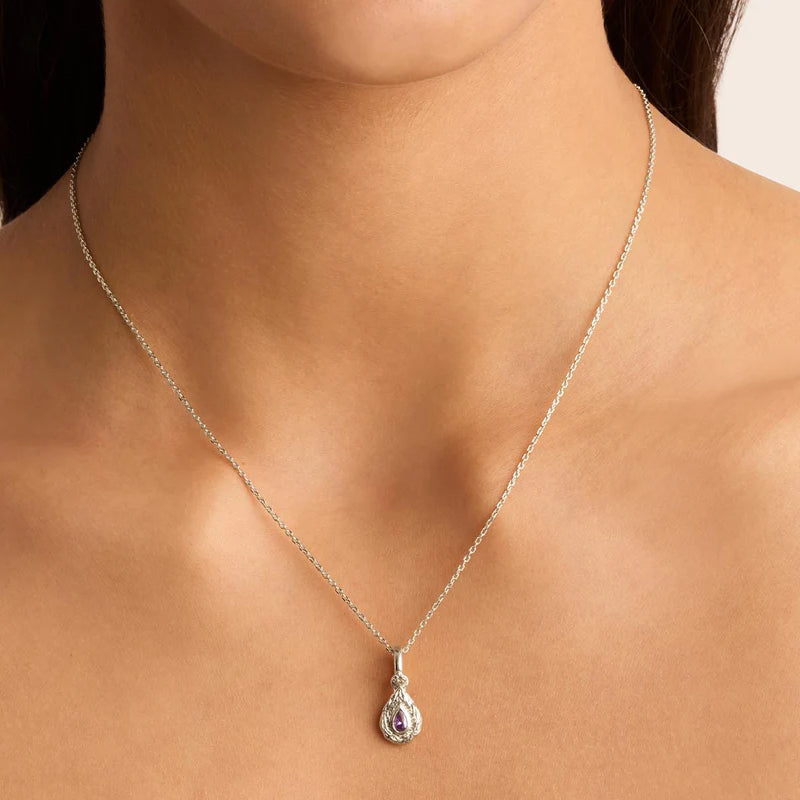 WITH LOVE BIRTHSTONE ANNEX LINK PENDANT - FEBRUARY