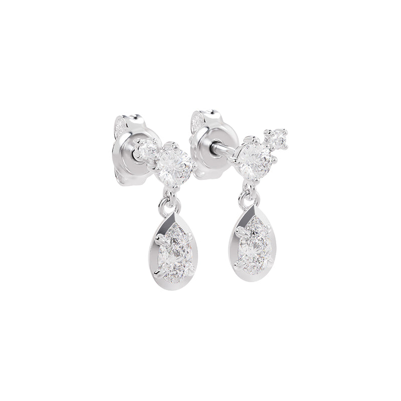 QUIET RADIANCE DROP STUD EARRINGS