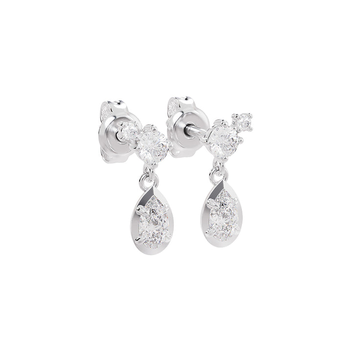 QUIET RADIANCE DROP STUD EARRINGS