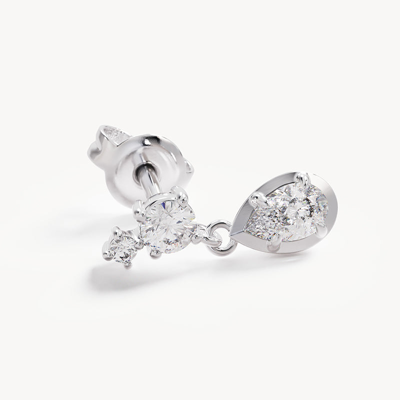 QUIET RADIANCE DROP STUD EARRINGS