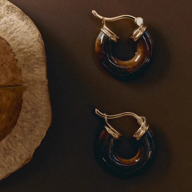 TEMPO TIGERS EYE HOOPS