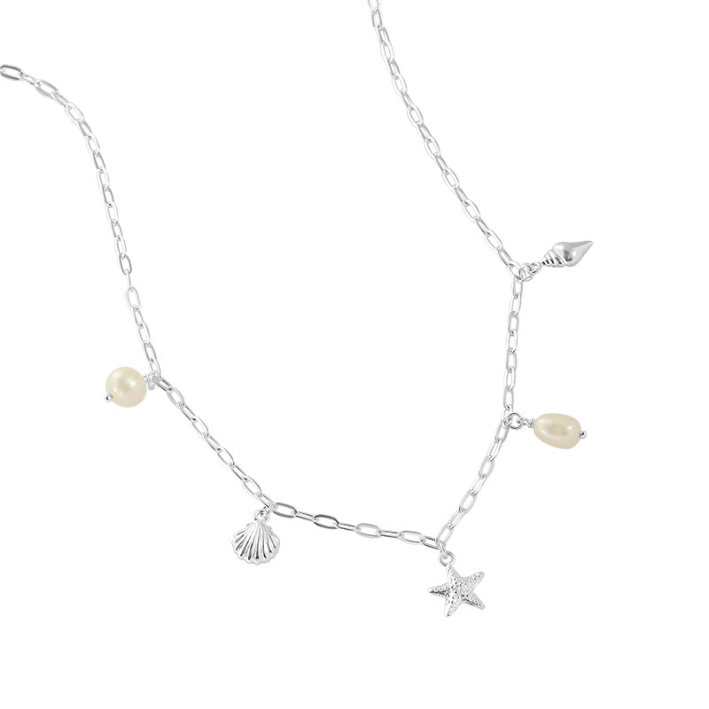 OCEANIC CHARM PEARL NECKLACE