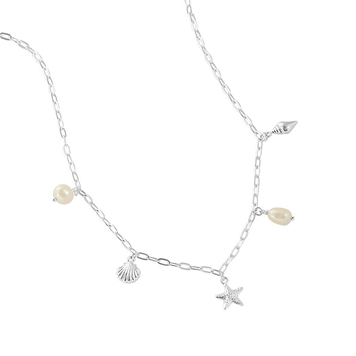 OCEANIC CHARM PEARL NECKLACE