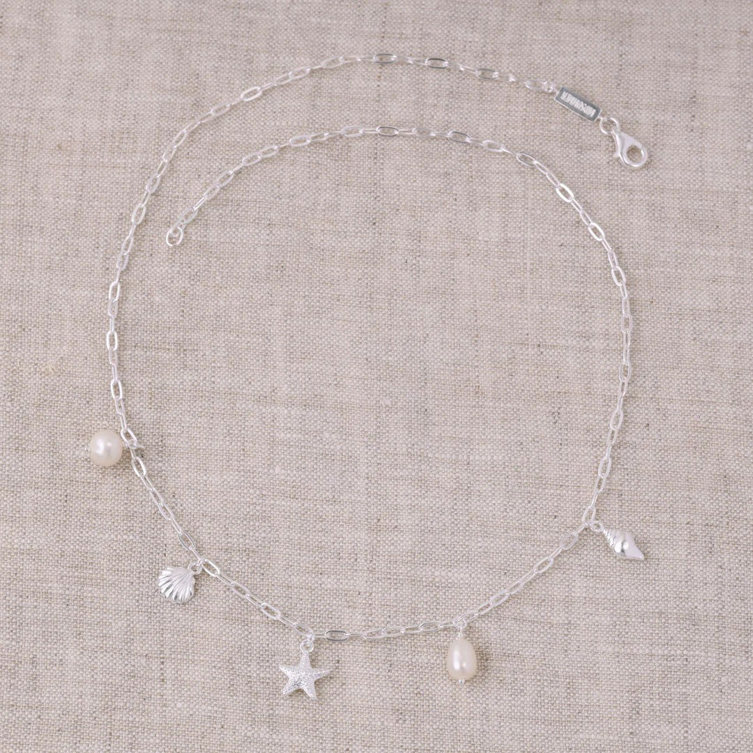 OCEANIC CHARM PEARL NECKLACE