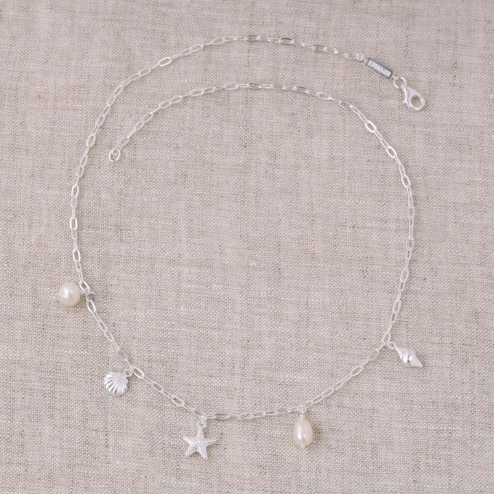 OCEANIC CHARM PEARL NECKLACE