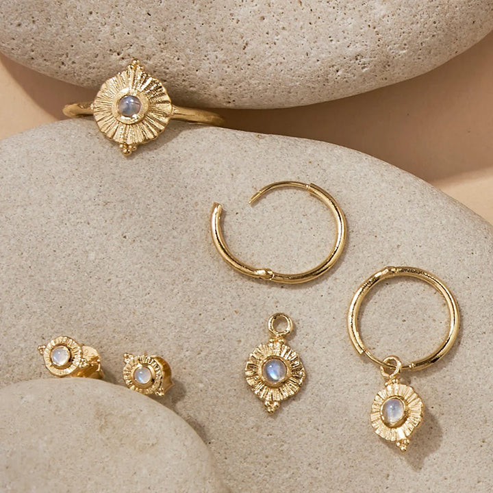 VEYA MOONSTONE STUDS