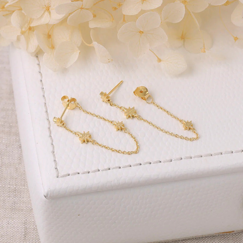 CELESTIAL RIPPLE DROP STUDS