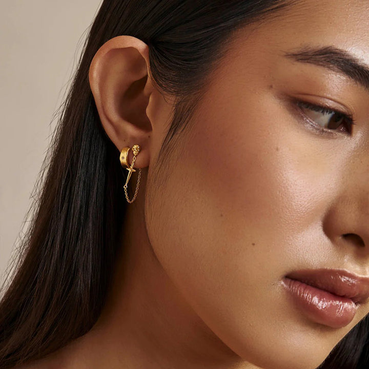 DAGGER AND SKULL CHAIN STUDS